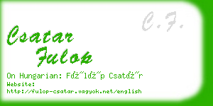 csatar fulop business card